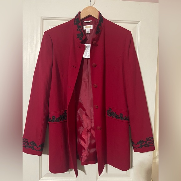 Talbots Jackets & Blazers - Snazzy, jazzy and classic Talbots red blazer with black sartouche trim